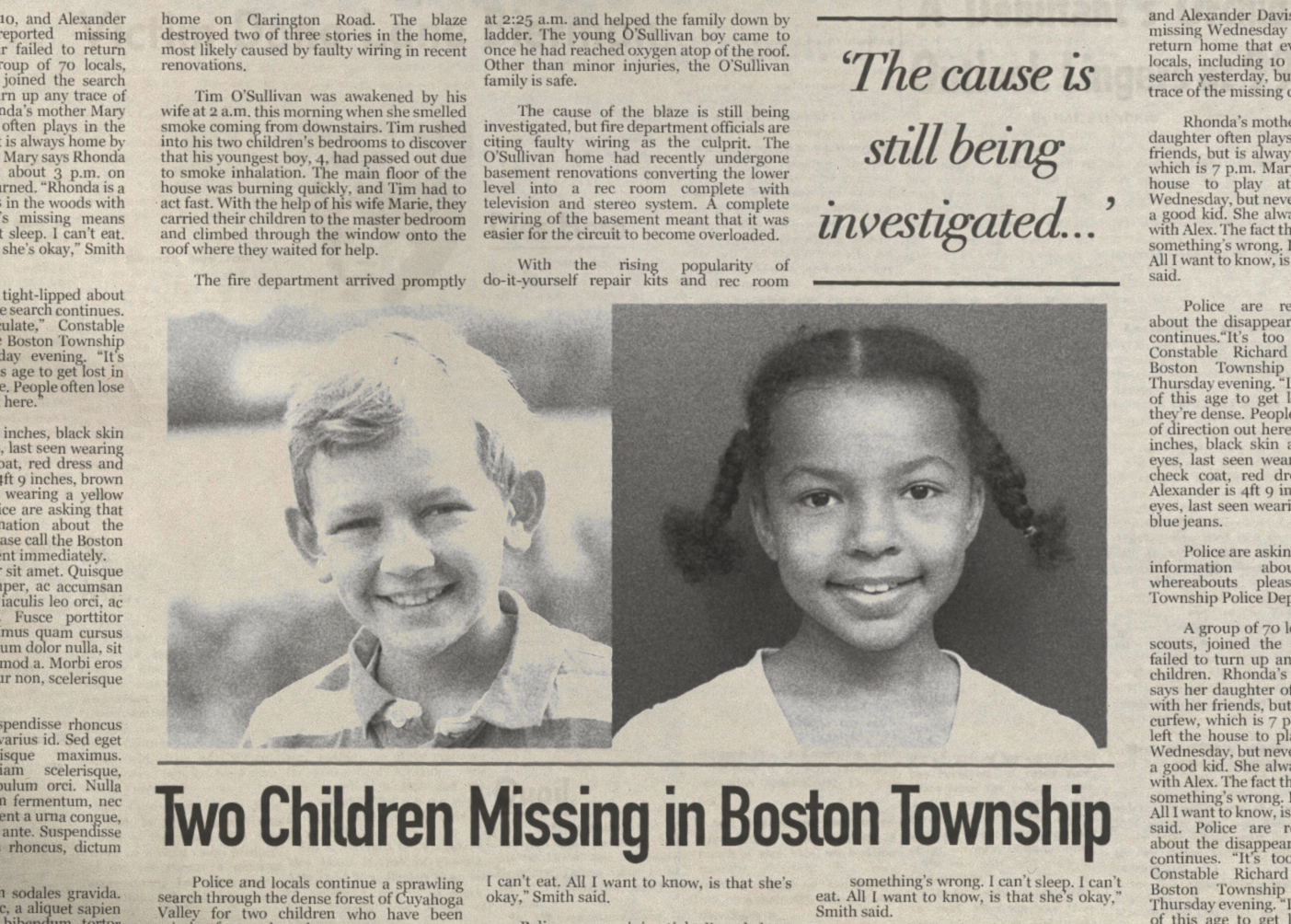 missing kids from town